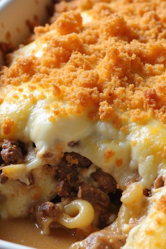 creamy beef onion casserole