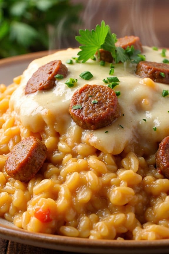 creamy italian sausage risotto