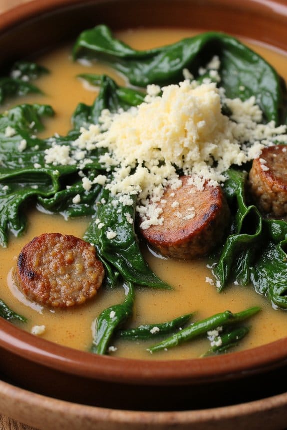 creamy keto friendly sausage soup