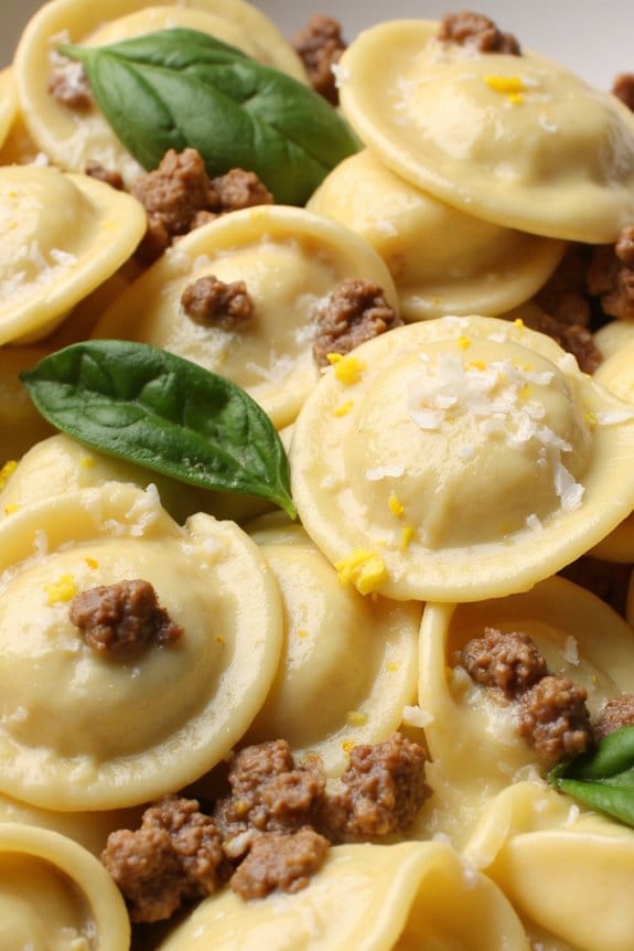 creamy lemon basil tortellini