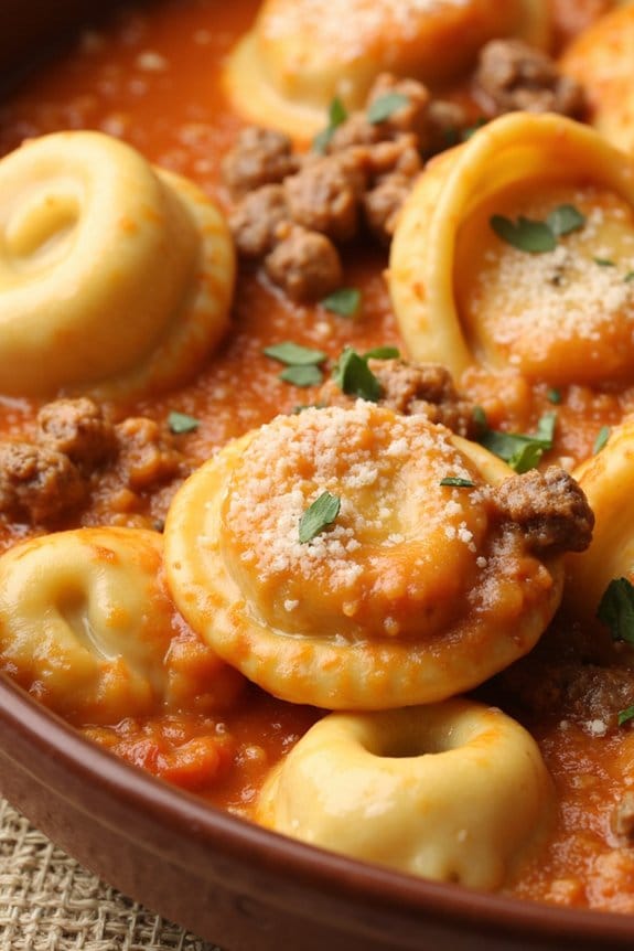 creamy sausage tortellini crockpot recipe