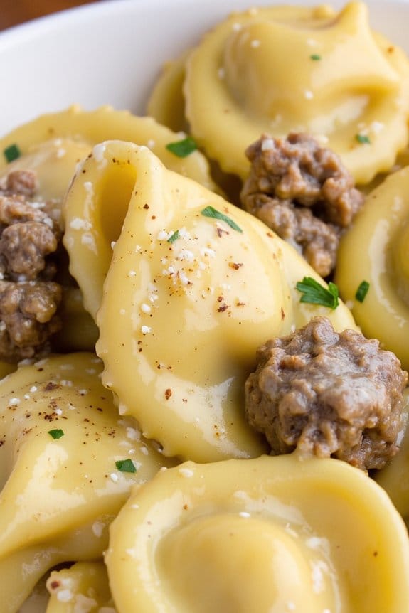 creamy sausage tortellini delight
