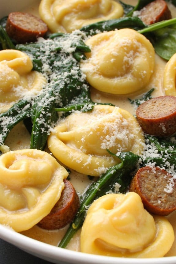 creamy sausage tortellini recipe