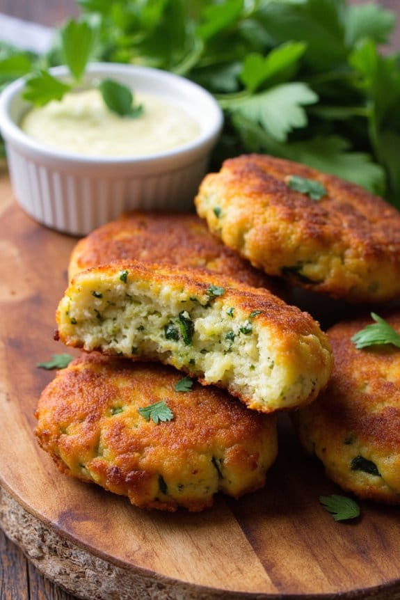 crispy sausage zucchini fritters