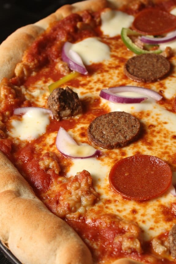 delicious homemade sausage pizza
