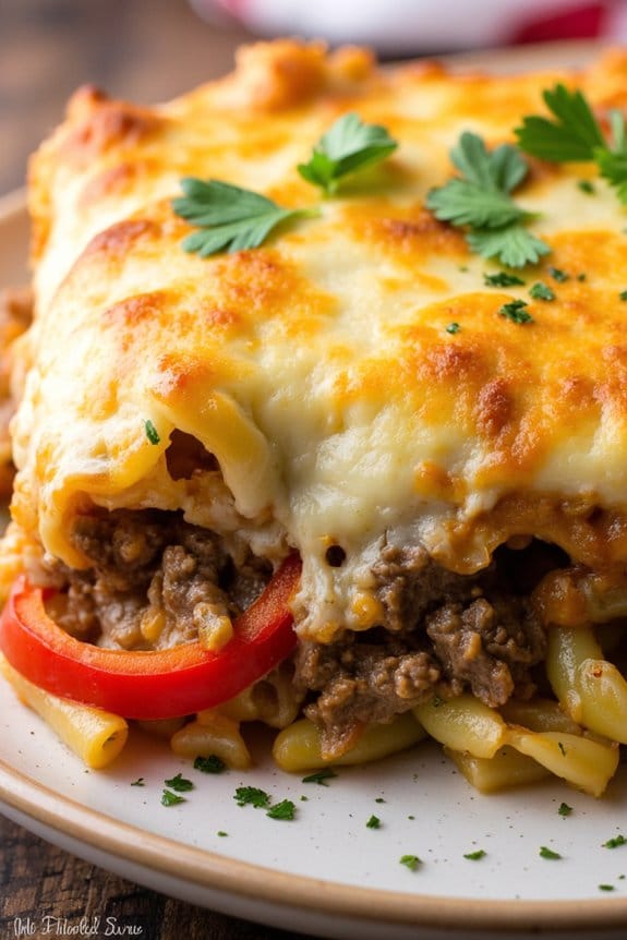delicious philly cheesesteak casserole
