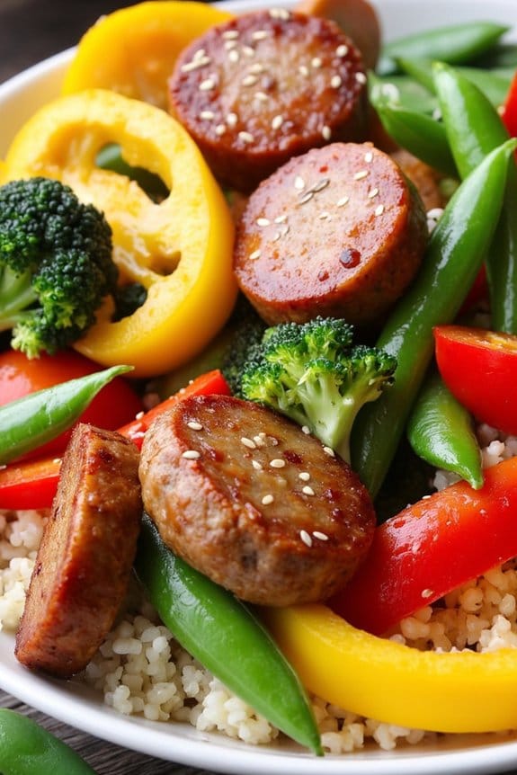 gluten free sausage vegetable stir fry