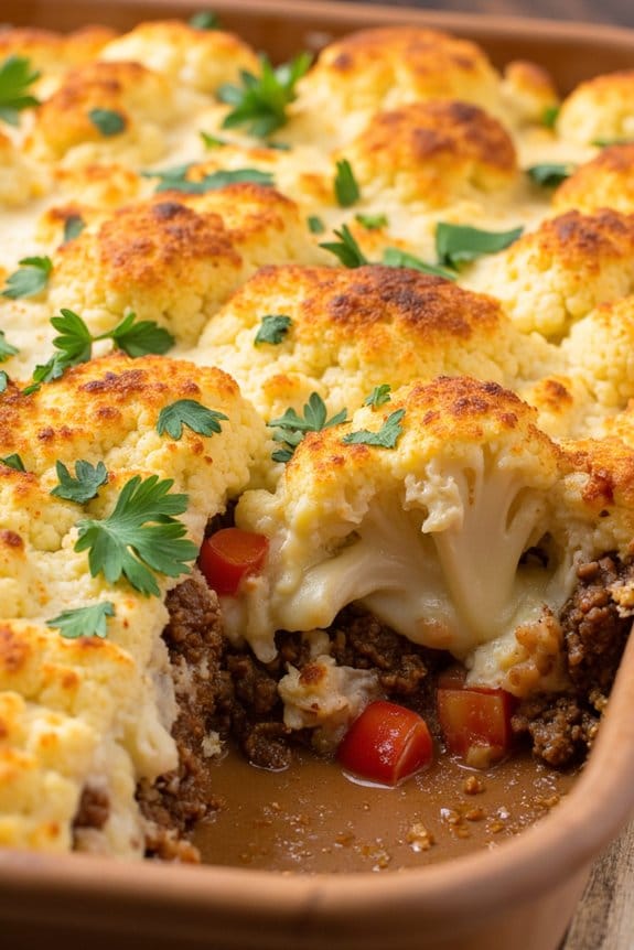 ground beef cauliflower casserole