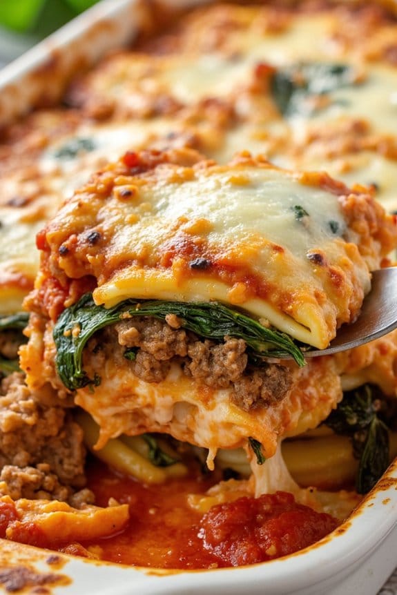 hearty beef and spinach casserole