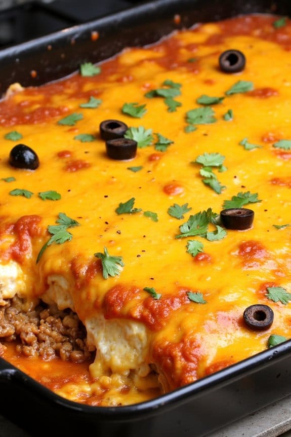 hearty beef enchilada casserole