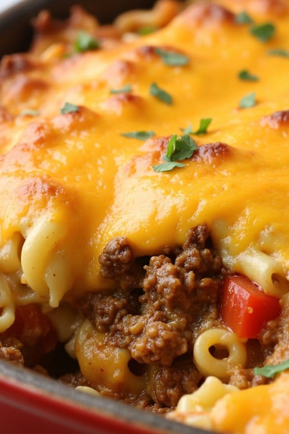 hearty beef macaroni casserole