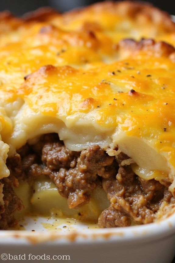 hearty beef potato gratin