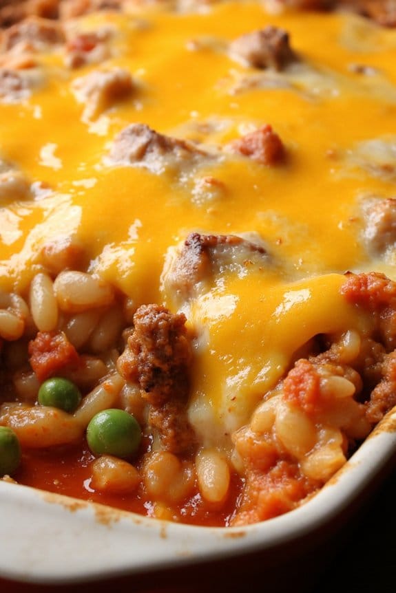 hearty beef rice casserole
