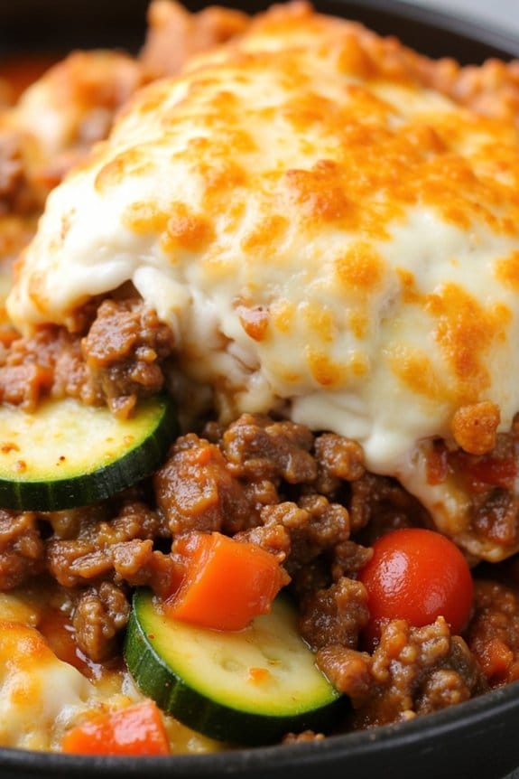 hearty beef zucchini casserole