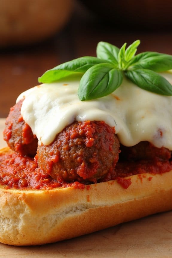 hearty italian meatball subs