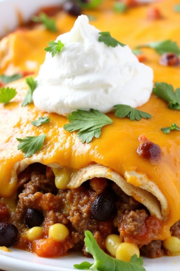 hearty mexican beef casserole