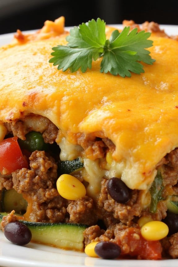 hearty mexican beef casserole