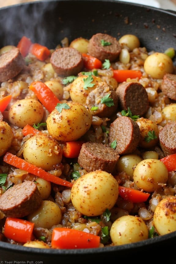 hearty one pan sausage dinner