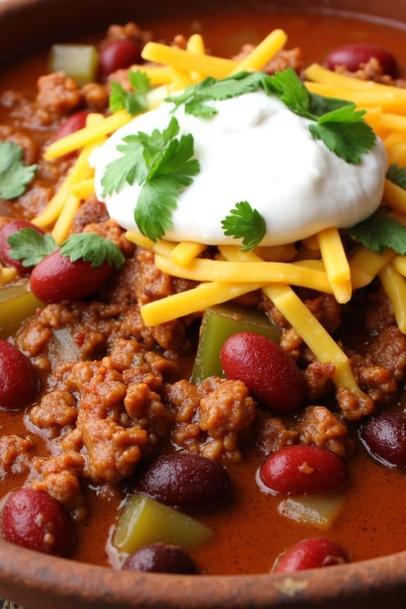 hearty pork and bean chili