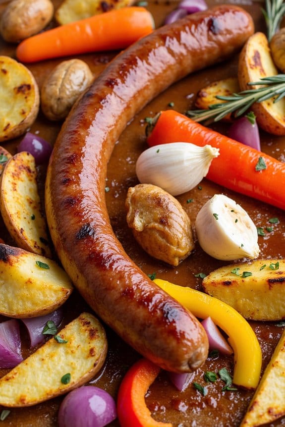hearty roasted sausage bake