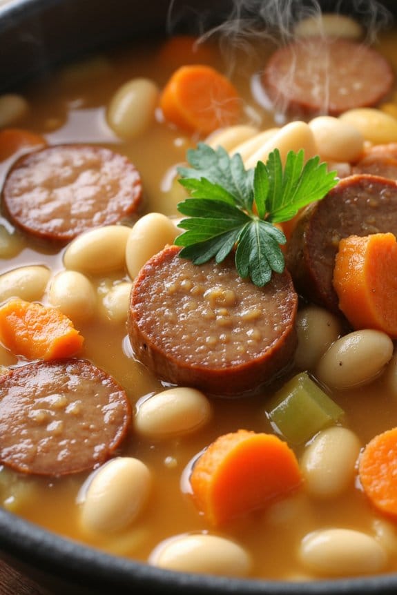 hearty sausage and bean soup