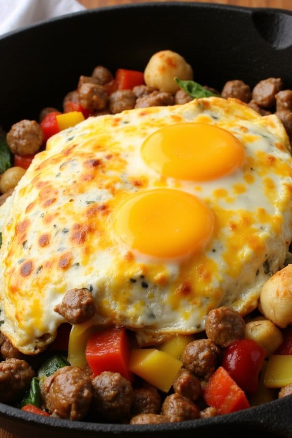 hearty sausage and egg skillet