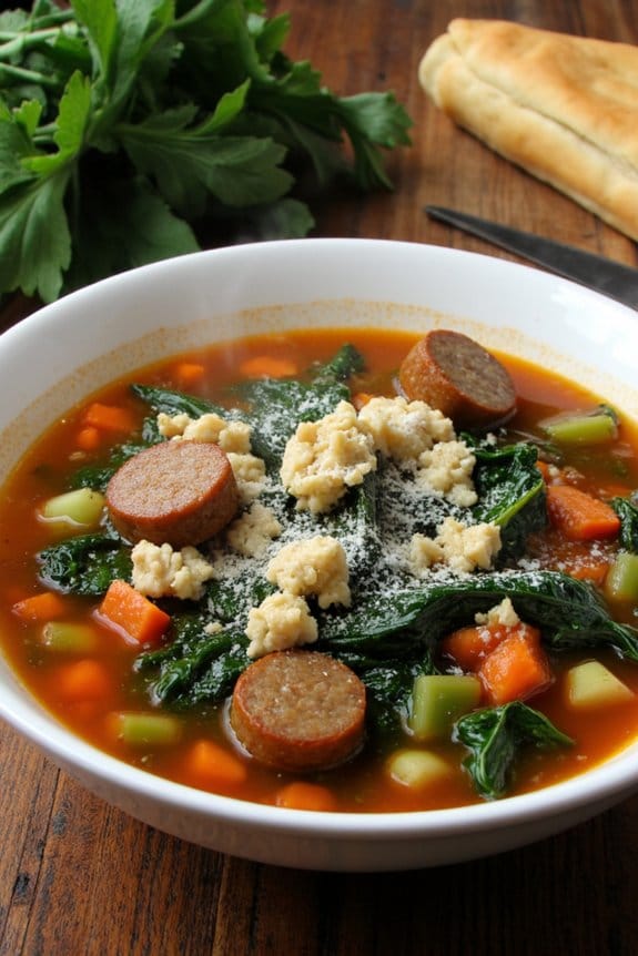 hearty sausage and kale soup