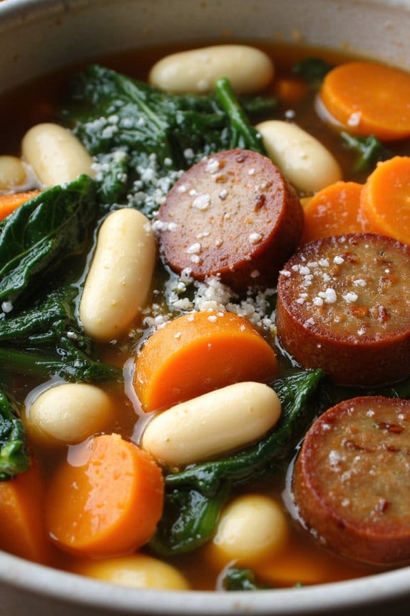 hearty sausage and kale soup