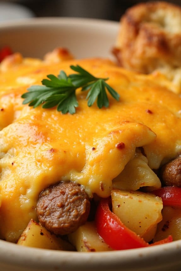 hearty sausage and potato bake
