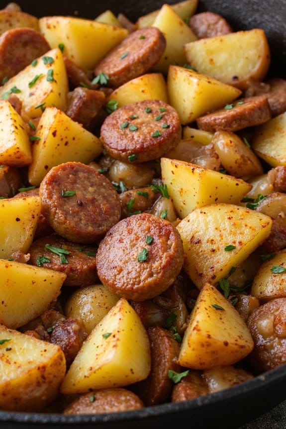 hearty sausage and potato skillet