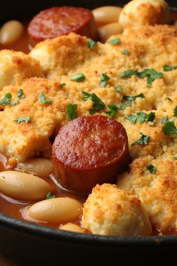 hearty sausage bean casserole