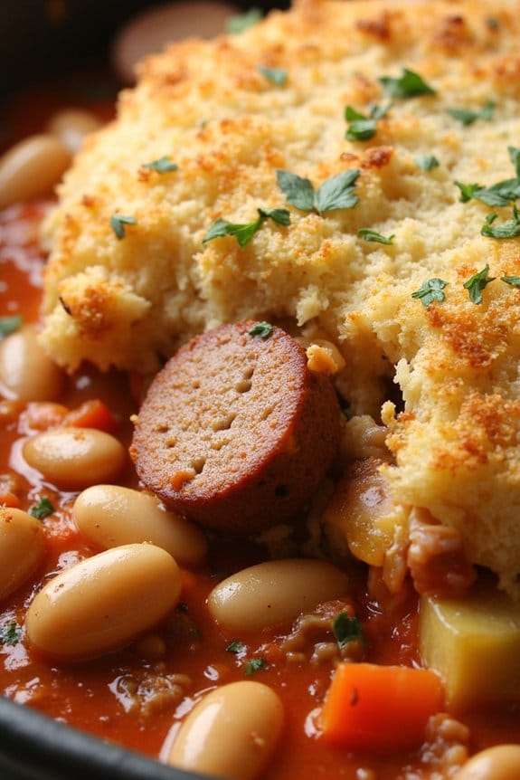 hearty sausage bean casserole