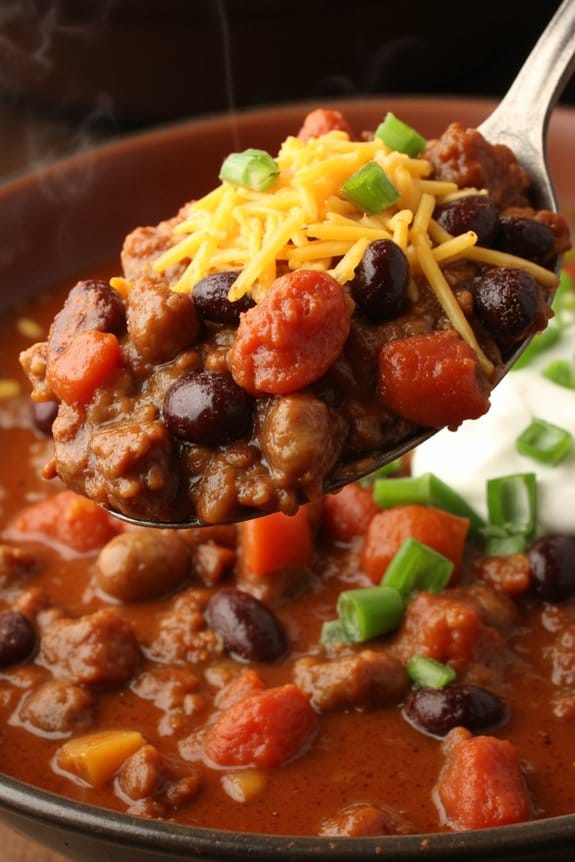 hearty sausage bean chili