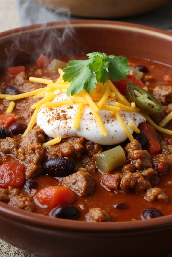 hearty sausage bean chili