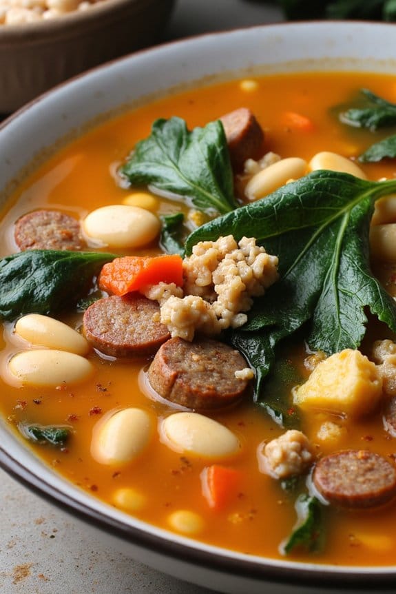 hearty sausage bean soup