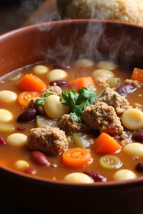 hearty sausage bean soup