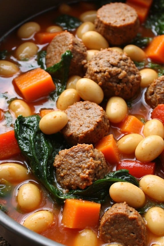 hearty sausage bean stew