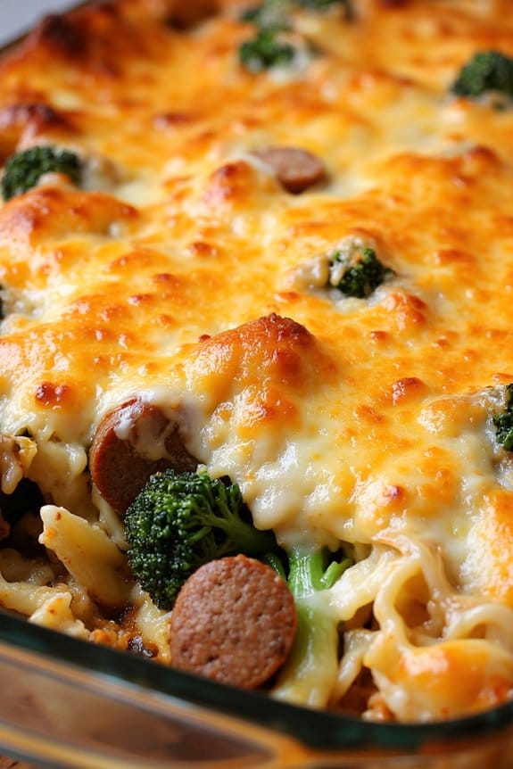 hearty sausage broccoli casserole