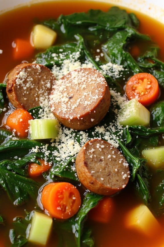 hearty sausage kale soup