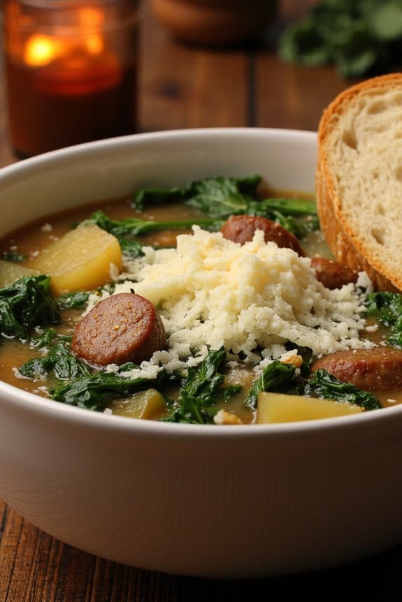hearty sausage kale soup