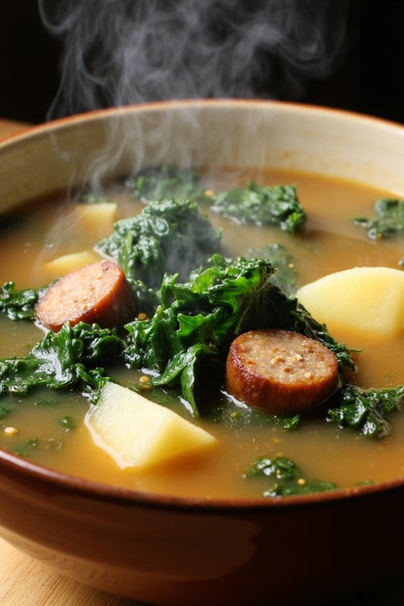 hearty sausage kale soup