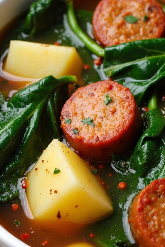 hearty sausage kale soup