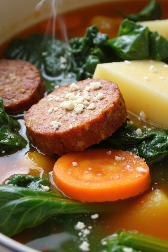 hearty sausage kale soup