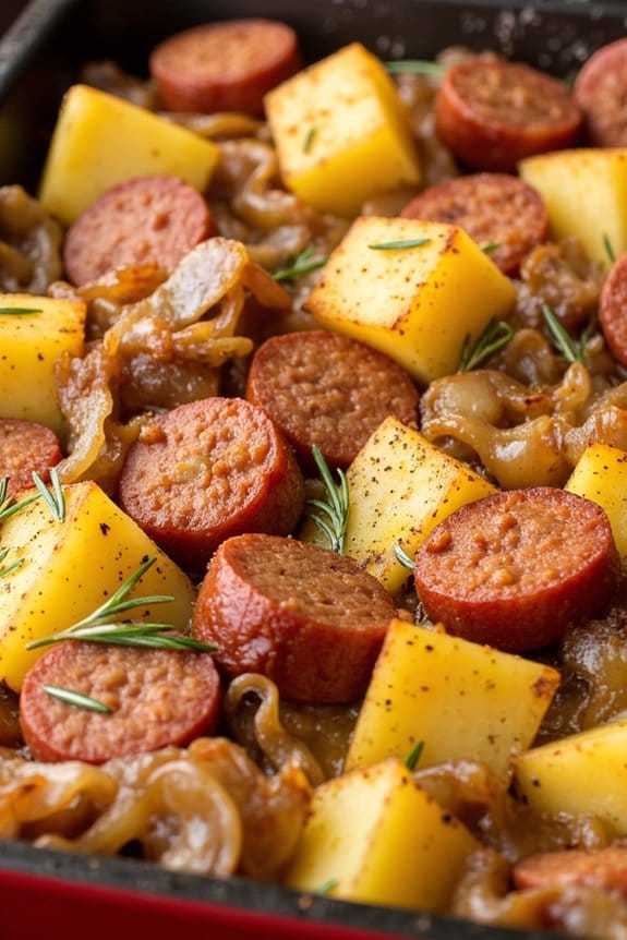 hearty sausage potato bake