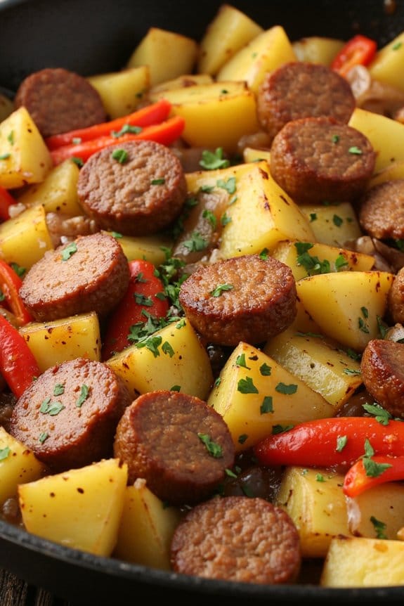 hearty sausage potato skillet