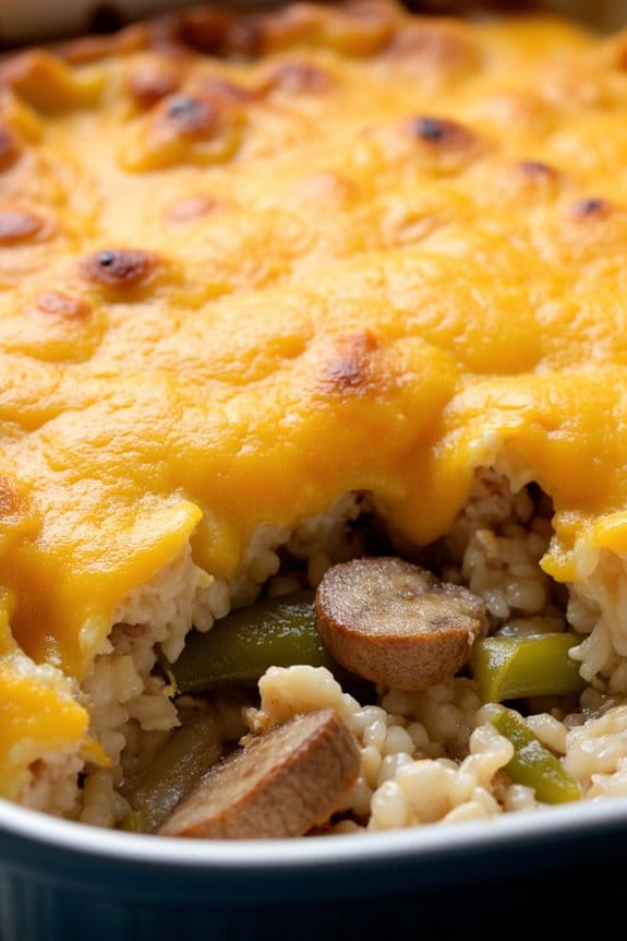 hearty sausage rice casserole