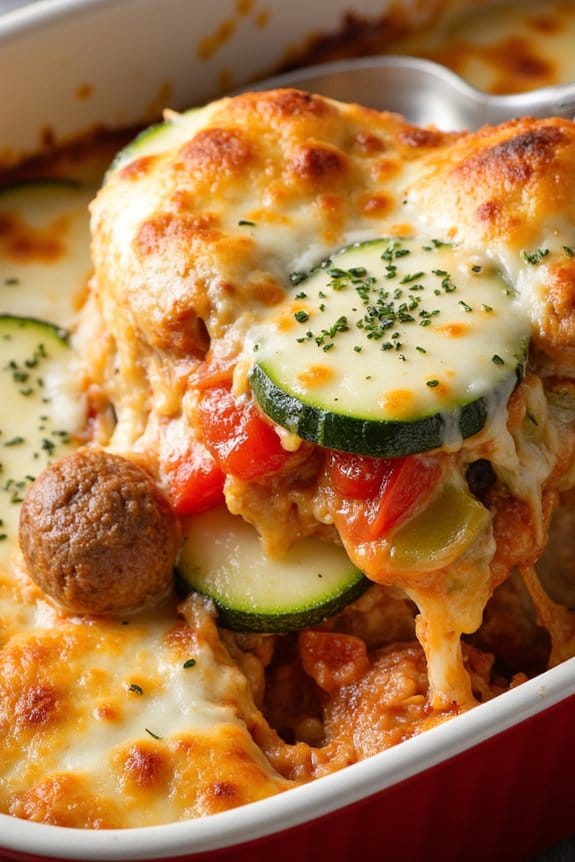 hearty sausage zucchini casserole