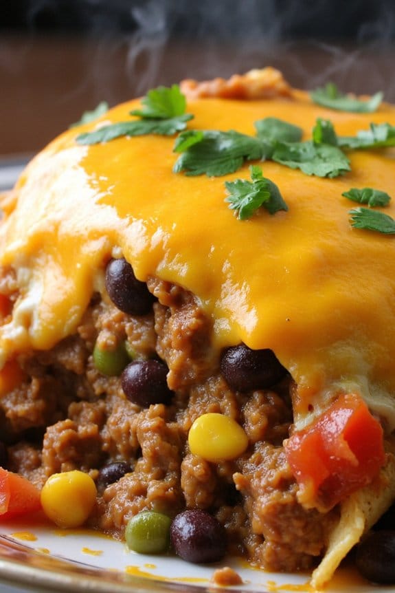 hearty southwestern beef casserole