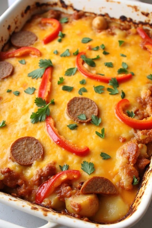 hearty spicy sausage casserole