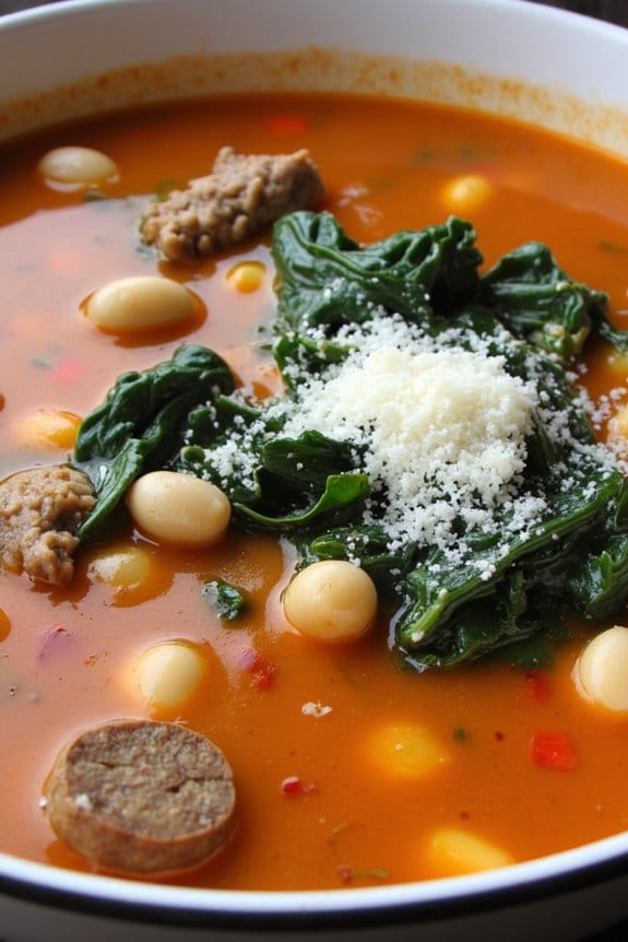 hearty spicy sausage soup